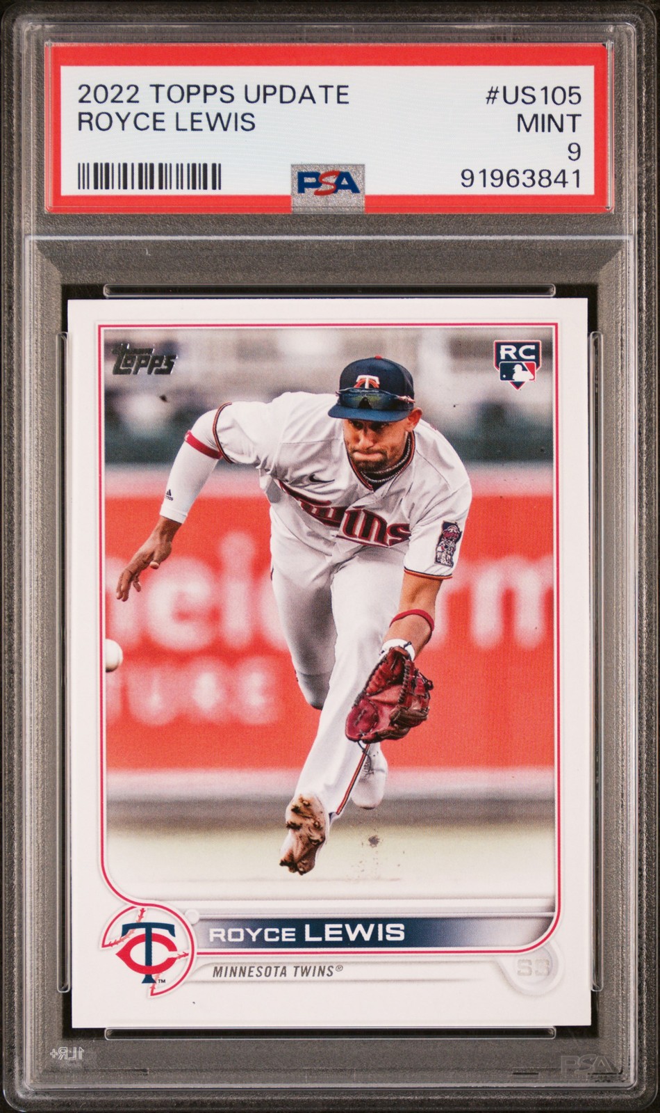 2022 TOPPS UPDATE #US105 ROYCE LEWIS ROOKIE RC PSA 9
