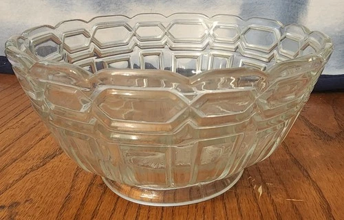 8" Clear Grecian Pillar Sunburst Fruit Bowl Table Center Piece