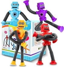 Robot Sensory Travel Toys 4Pcs for Toddlers Kid Boy Year Old Ages 3 4 5 6 7...