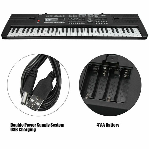 61 Keys Electronic Music Keyboard Organ Piano Set With Microphone Kids Gift New - Picture 10 of 10