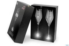 HIGHLIGHT - 2 FLUTE CHAMPAGNE QUATROPHIL CL.29 CON LUCE BIANCA ( SPETTACOLARI )