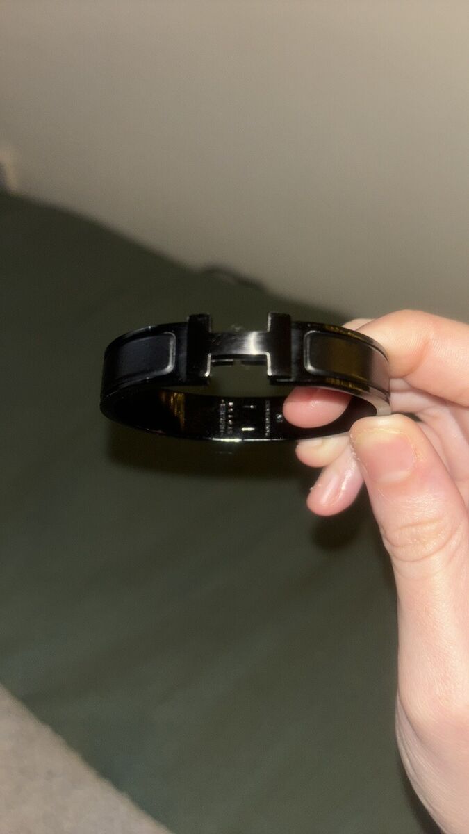 Hermès Clic HH So Black Bracelet - Men's T5 Size - excellent Hermès Clic HH So Black Bracelet - Men's T5 Size - excellent