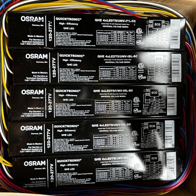 OSRAM QUICKTRONIC QHE 4xLEDT8/UNV-ISL-SC ELECTRONIC BALLAST 120-277V QTY:1  