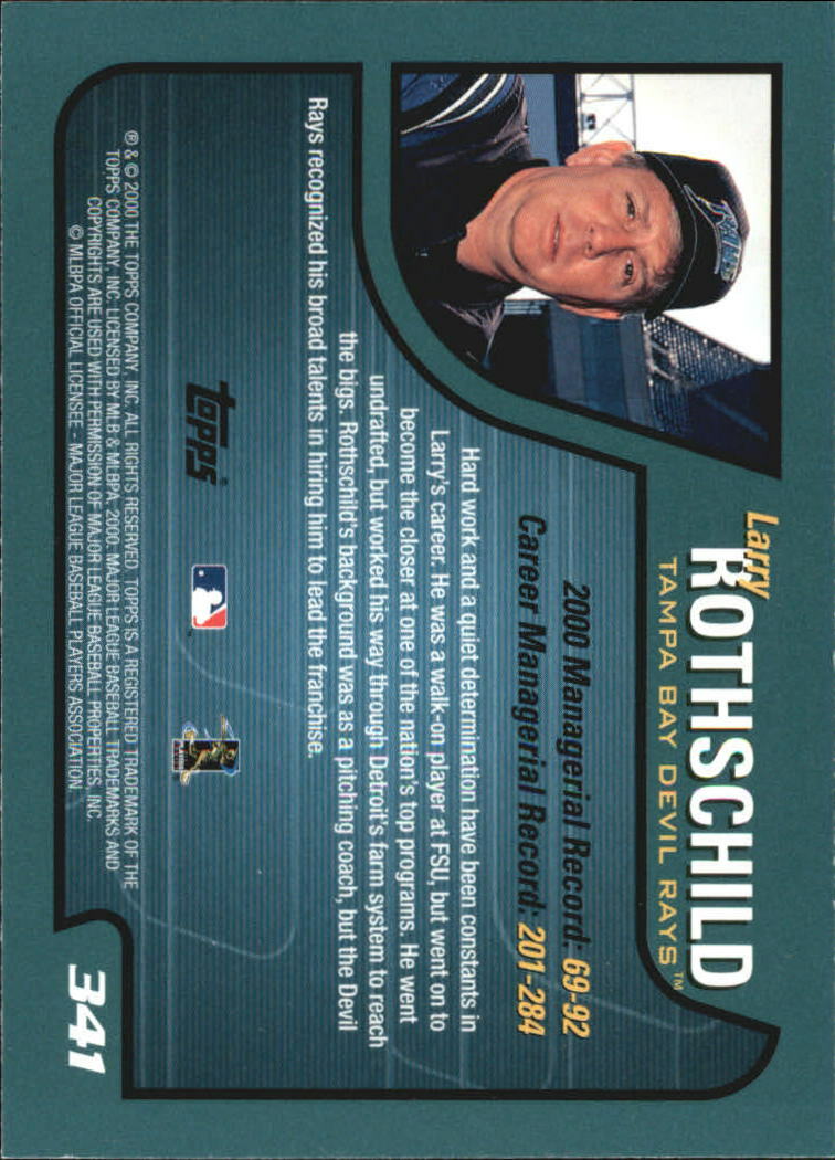 2001 Topps #341 Larry Rothschild MG - NM | eBay