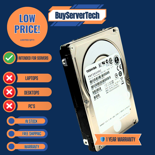 Toshiba MBF2600RC 600GB 10K SAS 6Gb/s 2.5" Enterprise HDD 16MB Cache | 1YR - Picture 3 of 4