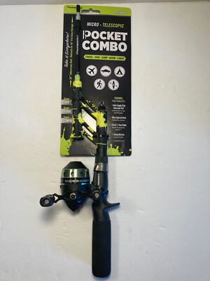 ProFISHiency SPLATGREEN Telescopic Rod & Reel Pocket Combo Fishing Pole New  | eBay