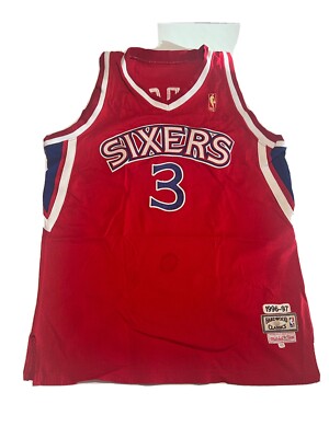 USA製 ミッチェル&ネス 76ERS IVERSON ユニフォーム 97-hardwood-classics-authentic