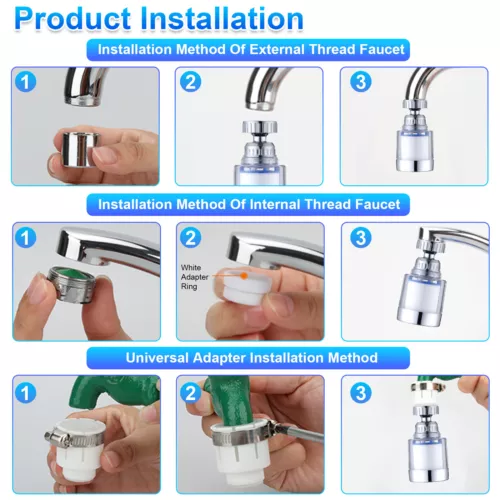 Rubinetto Filtro Acqua Rubinetto Filtrazione Cucina Bagno Montaggio Lavello Sistema Purificatore - Foto 7 di 10