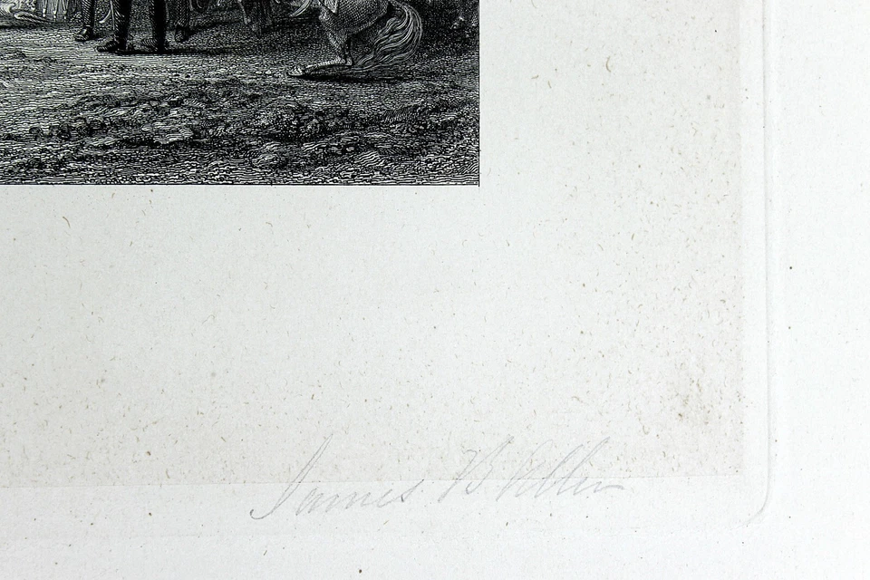 LA BATALLA DE BORODINO por G Jones FIRMADO por el Grabador James B Allen Copia de Prueba Foto 3 de 4