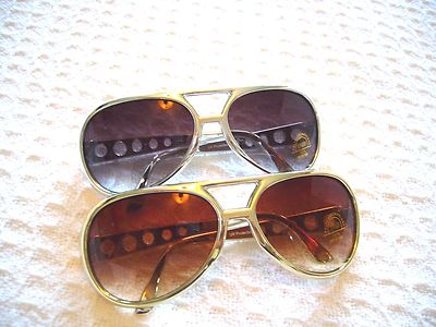 ELVIS Sunglasses Men's Women's Now Bigger Classic Gold Silver Look Like The King