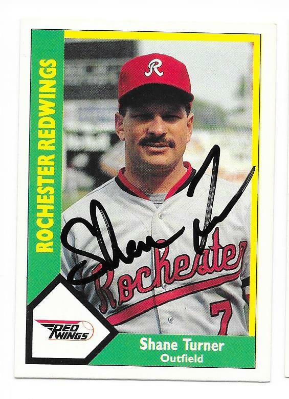 SHANE TURNER 1990 CMC AUTOGRAPHED SIGNED # 325 ROCHESTER REDWINGS