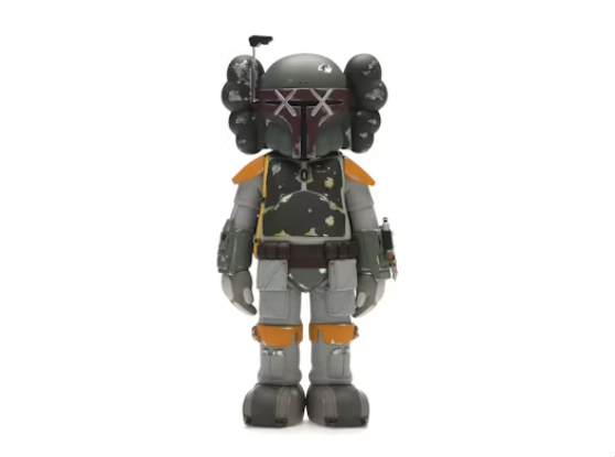 2013 KAWS x Star Wars Boba Fett Original Fake Medicom Toy Figure w