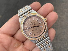 Breitling Chronomat 36 18K Rose Gold Steel Diamond Automatic Watch U10380 (B+P) 5