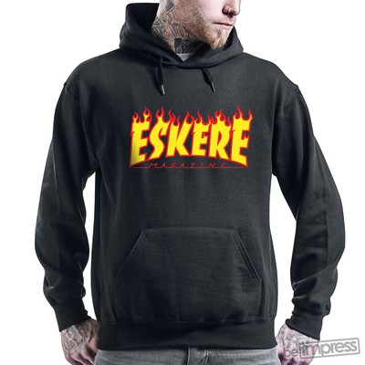 felpa thrasher nera scritta bianca