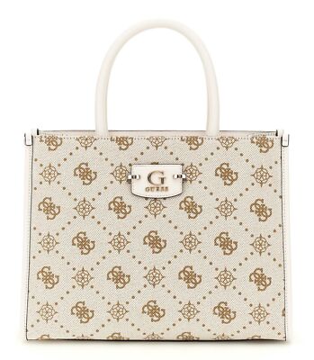 GUESS Neda 2 In 1 Tote Borsa Donna - Jacquard Logo Peonia 4G Con Pochette Rimovibile