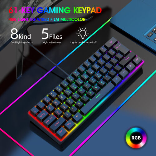 61-key K401 Wired Game Manipulator Sense Electric Competition Game Keyboard - Afbeelding 1 van 17