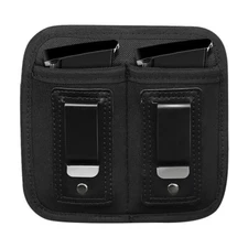 Tactical IWB Double Magazine Pouch Concealed Carry for 9mm .40 .45 .380 .357 Mag