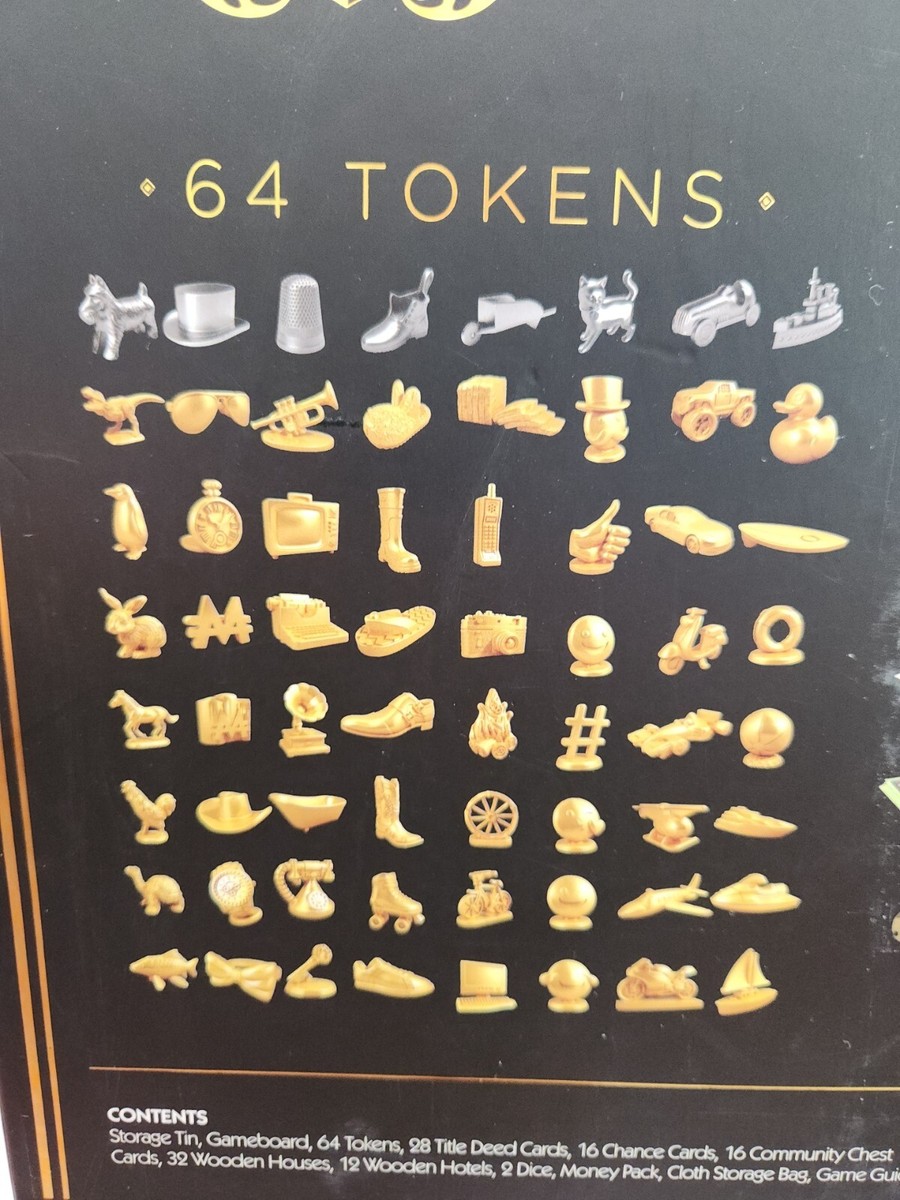 Hasbro Gaming Monopoly 64 Pieces Signature Token Edition Board