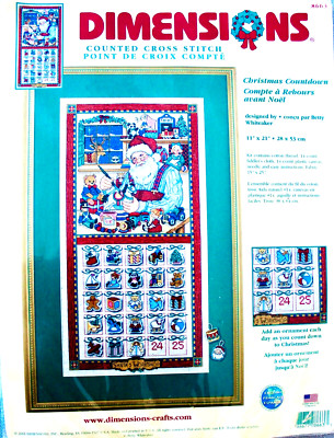 Dimensions CHRISTMAS COUNTDOWN ADVENT CALENDAR Counted Cross Stitch Kit #8663