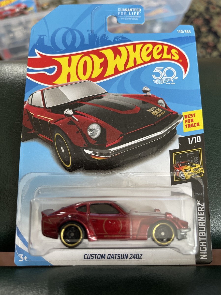 HOT WHEELS Custom Datsun 240z Red Coupe Car HW Nightburnerz