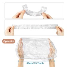 100 gorros de ducha desechables unisex pl stico para el tratamiento del cabello