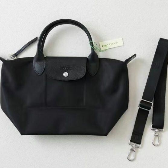 LONGCHAMP 2wayバッグ ブラック ロンシャン ハンドバッグ ショルダーバッグ プリアージュ