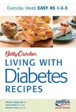 Arriva Custom Betty Crocker Living with Diabetes Recipes - Paperback - GOOD