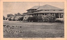 Jacksonville IL Illinois Nichols Park Golf Course Club House Vtg Postcard E38