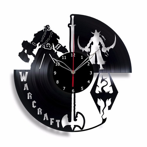 Vinyl Uhr Warcraft Wanduhr einzigartige Kunst Vinyl Schallplatte Wanduhr 35 - Bild 1 von 12
