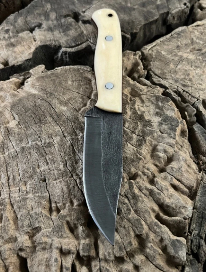 Cuchillo de hoja fija vintage con mango de hueso | Lote de cuchillos | Regalo de Navidad | Exterior EE. UU. Foto 4 de 4