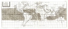 Cartina Del Mondo Originale Incisione Cartina Geografica Halley 1787