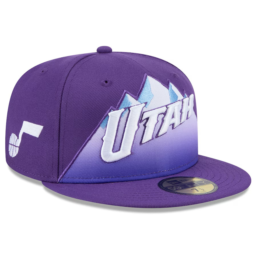 Мужская приталенная шляпа Utah Jazz New Era 2024/25 City Edition 59FIFTY, размер 7 5/8