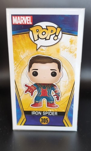 Funko Pop!: Marvel - Iron Spider (Unmasked) #305 - Box Lunch (BL) w/Protector - Picture 4 of 7