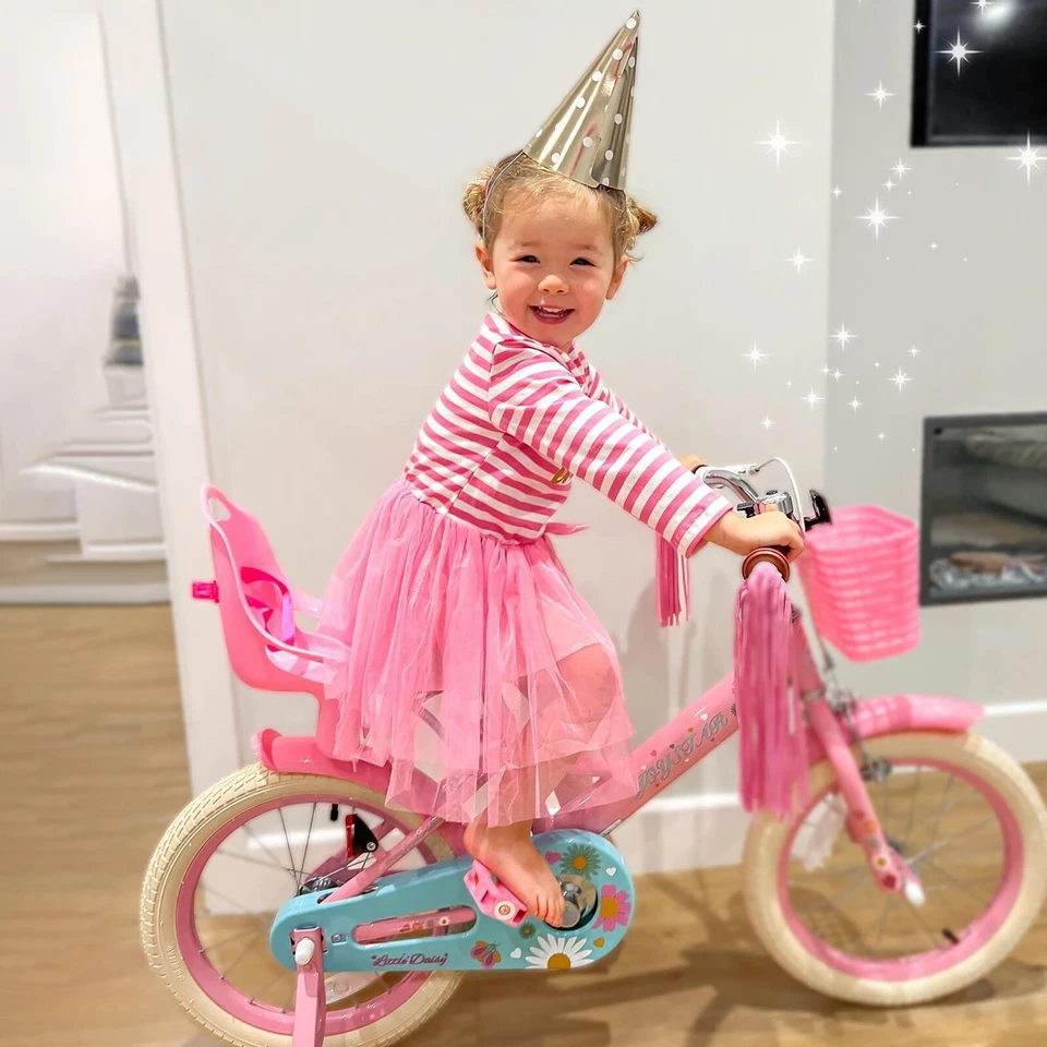 Bicicleta JOYSTAR Niñas 2-7 Años 12-16 Pulgadas Niñas Muñeca Asiento Serpentinas Mejor Regalo Foto 4 de 4