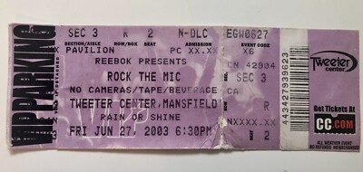 ミュージック MC-18 NSP 2003 Concert tour 30 Document Rock The Mic Tour Ticket Stub 6/27/2003 Tweeter Center Mansfield
