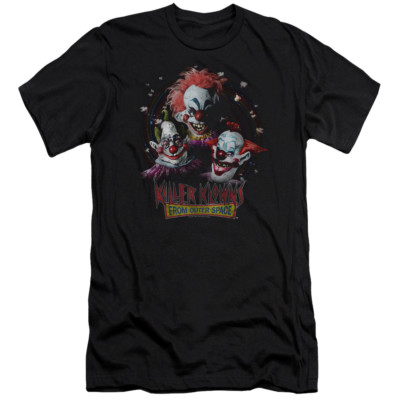Killer Klowns From Outer Space Slim Fit T-Shirt Popcorn Black Tee