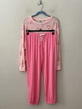NWT! Honeydew Intimates Sz M Star Seeker Long Sleeves Mixed Pajama Set Hearts