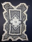 Vintage Crochet Cotton Lace Placemat Doily Rectangular, Off-White, 7x10 Inch