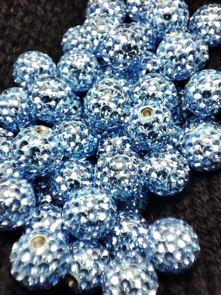 Lote de 50 bolas de cristal checas Ferido joyería corporal repuesto 16 g recubiertas de epoxi Foto 2 de 4