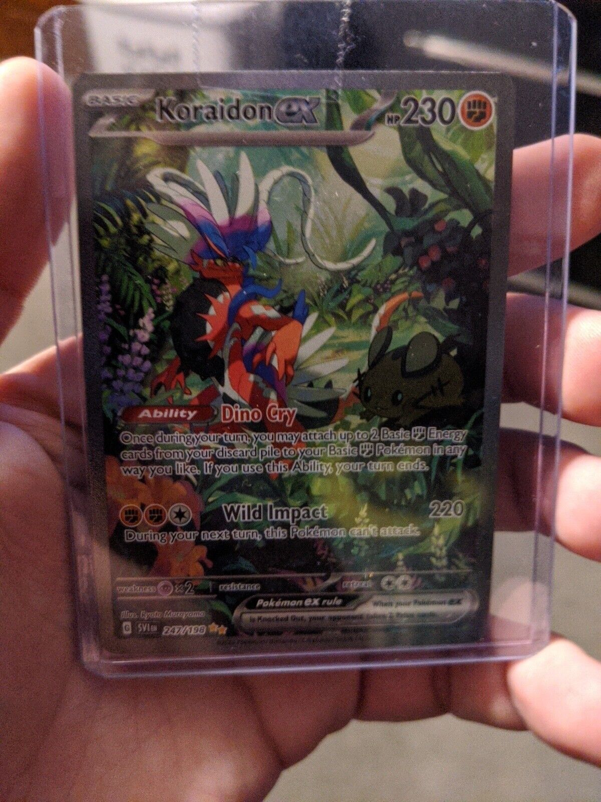 Carta 247/198 TCG Original Copag Pokémon Card Koraidon EX Full Art  Brilhante Foil Holográfico Texturizada