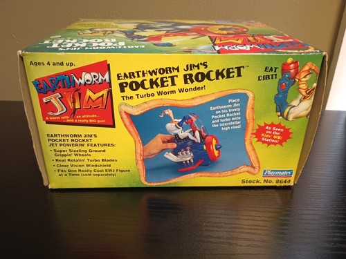 Vintage Earthworm Jim Pocket Rocket Vehicle Rare 1995 Playmates Neu - Bild 5 von 6