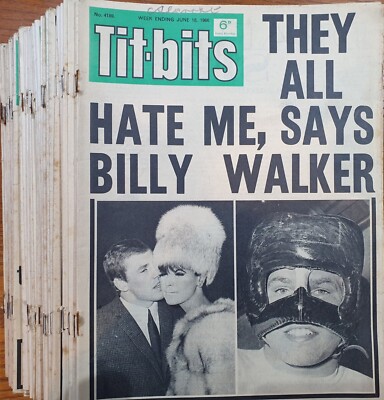 Titbits Magazines 1966 - Vintage UK Paper Magazines - Your Choice