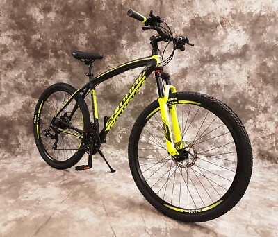 29 Zoll ALU MTB Gefedert 21-Gang Shimano  Scheibenbremsen 2961-1GELB-BW
