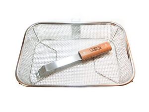 BBQ CHOICE Rubber Handle/Stainless Steel Mesh Barbecue Grilling Basket
