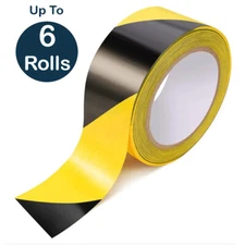 30m Black Yellow Reflective Adhesive Safety Tape Warning Hazard Floor Marking