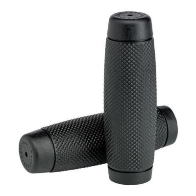 Biltwell Recoil 1'' (25mm) Handlebar Grips in TPV Rubber Pair - Black 