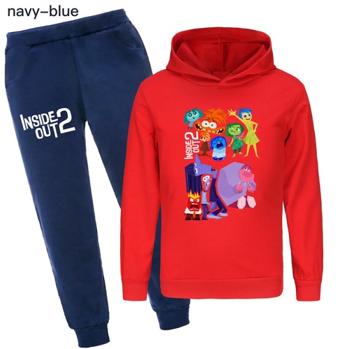 Inside Out 2 Clothes Set Kids Hoody Sweatshirt Pants 2pcs Set Tracksuit - Picture 36 of 54