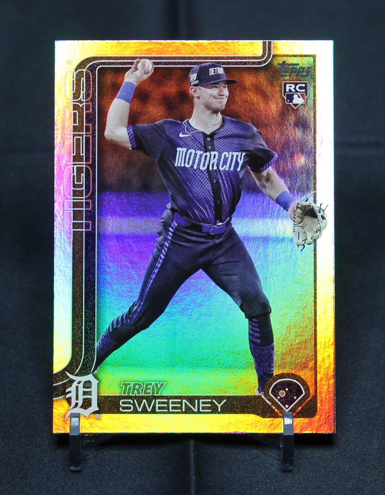 Trey Sweeney RC Rainbow Foil 2025 Topps Series 1  Detroit Tigers Rookie
