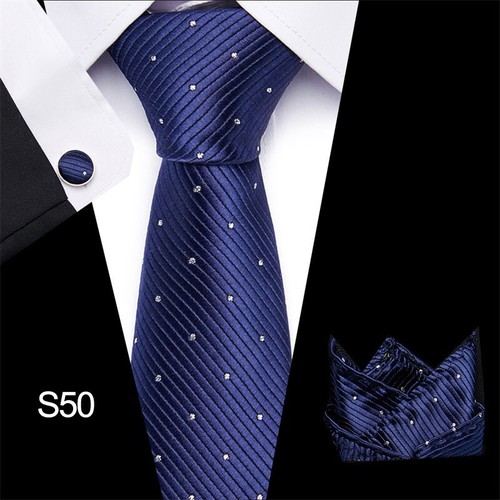 Krawatte + Einstecktuch + Stulpen SET Hochzeit Busniess Herren Binder Schlips - Bild 28 von 79