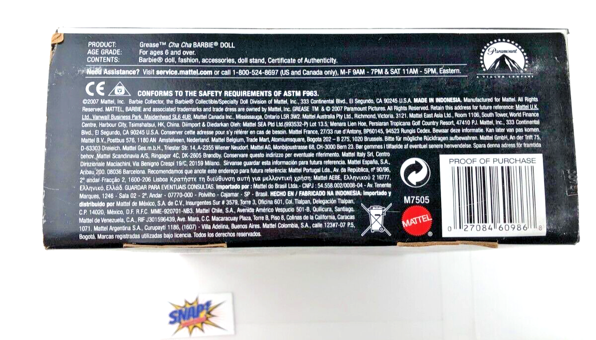 Cha Cha Grease Barbie Collector 2007 Mattel eBay